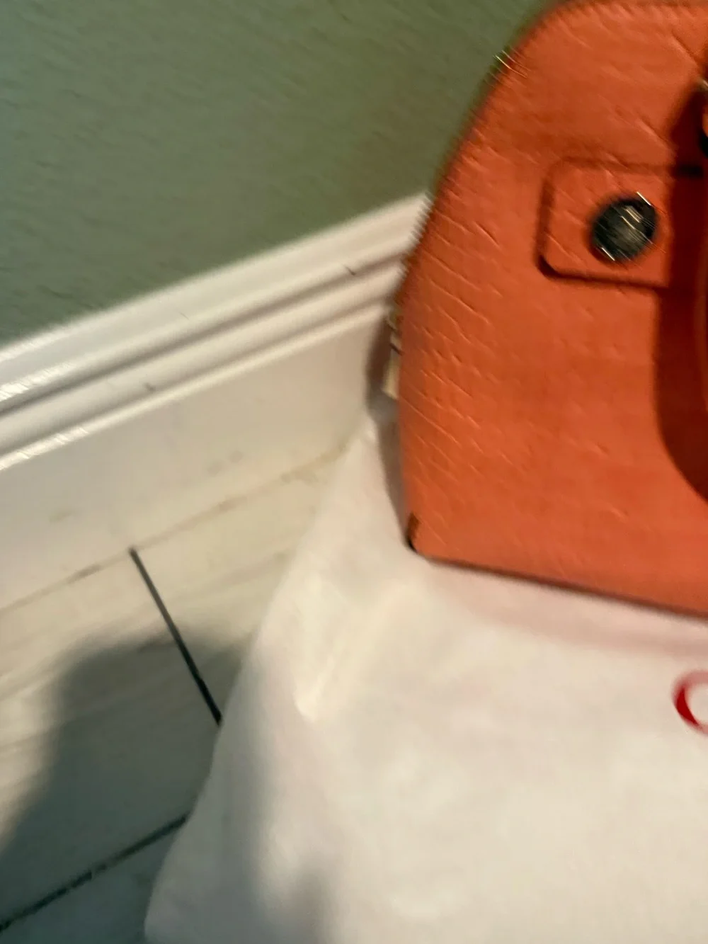 GUESS Coral Croc-Embossed Satchel with Padlock Accent